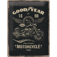 Tin Sign - Good Year Motorcycle (Large)