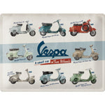 Tin Sign - Vespa Model Chart (Large)