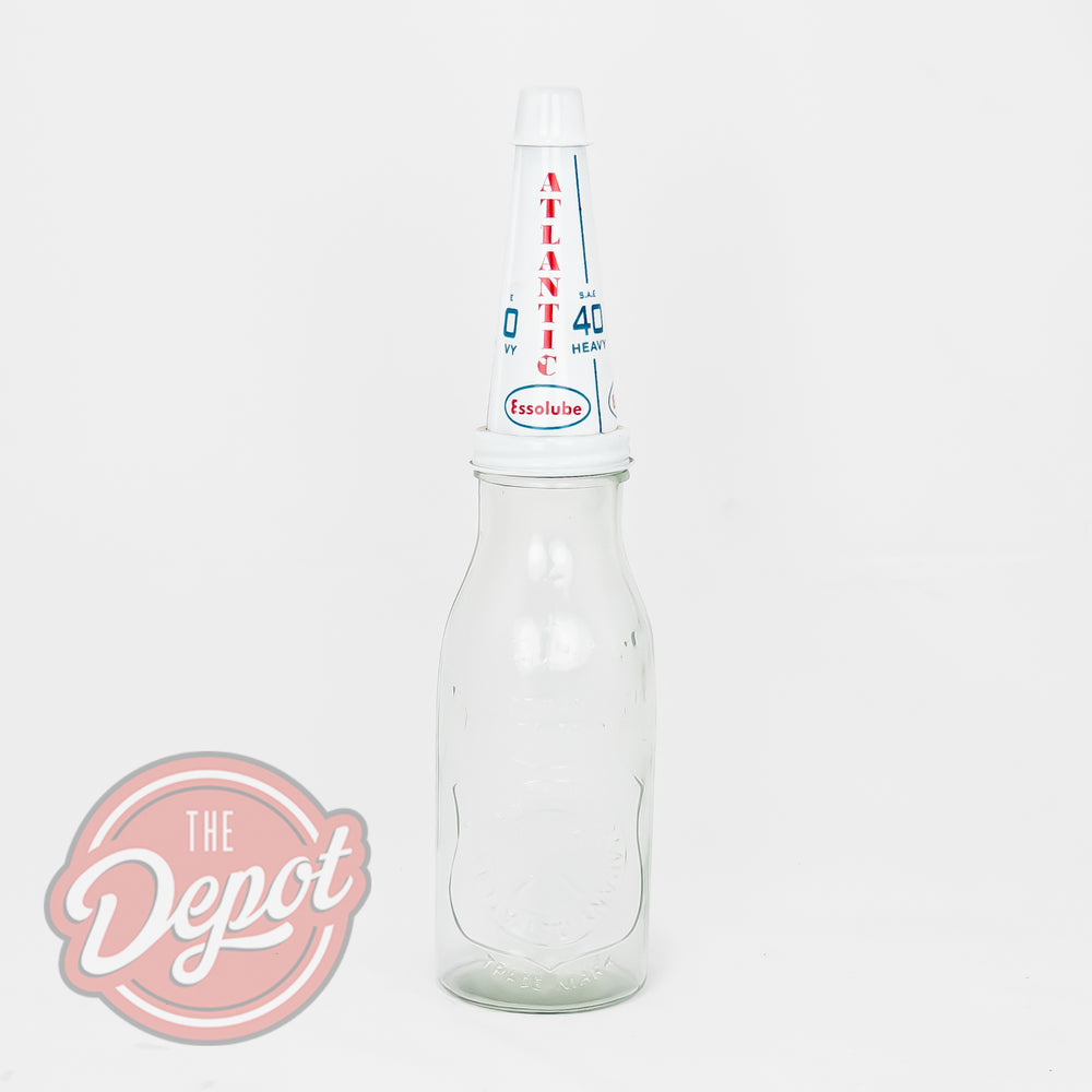 Reproduction Glass Oil Bottle - Atlantic Quart (Bottle only)