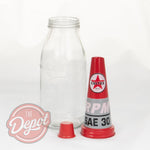 Reproduction Glass Oil Bottle - Caltex Quart