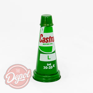 Reproduction Glass Oil Bottle - Castrol Pint (Green)