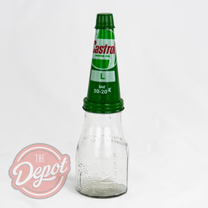 Reproduction Glass Oil Bottle - Castrol Wakefield Pint (Green)