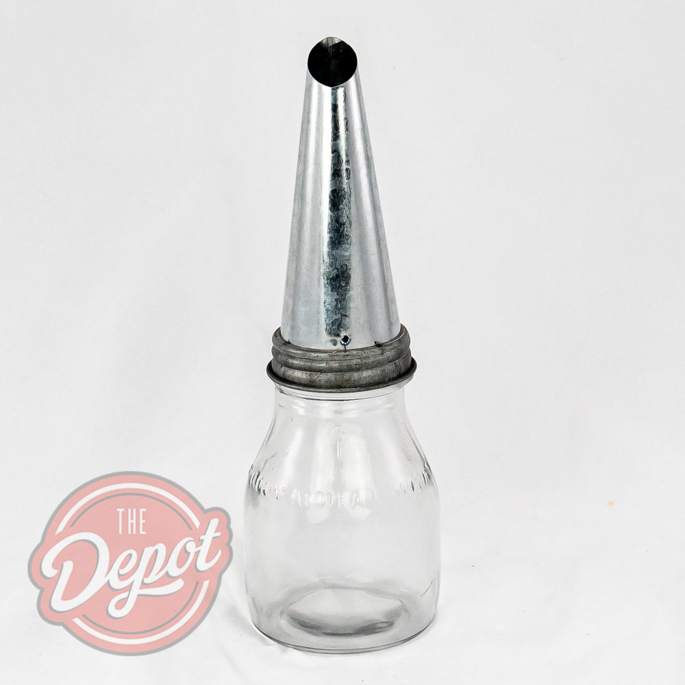 Reproduction Glass Oil Bottle - Cleanskin Pint