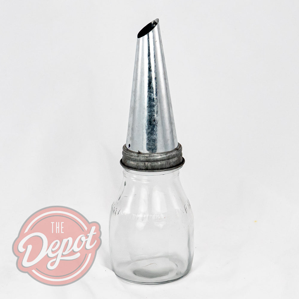 Reproduction Glass Oil Bottle - Cleanskin Pint (Bottle only)