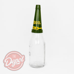 Reproduction Glass Oil Bottle - Energol Quart