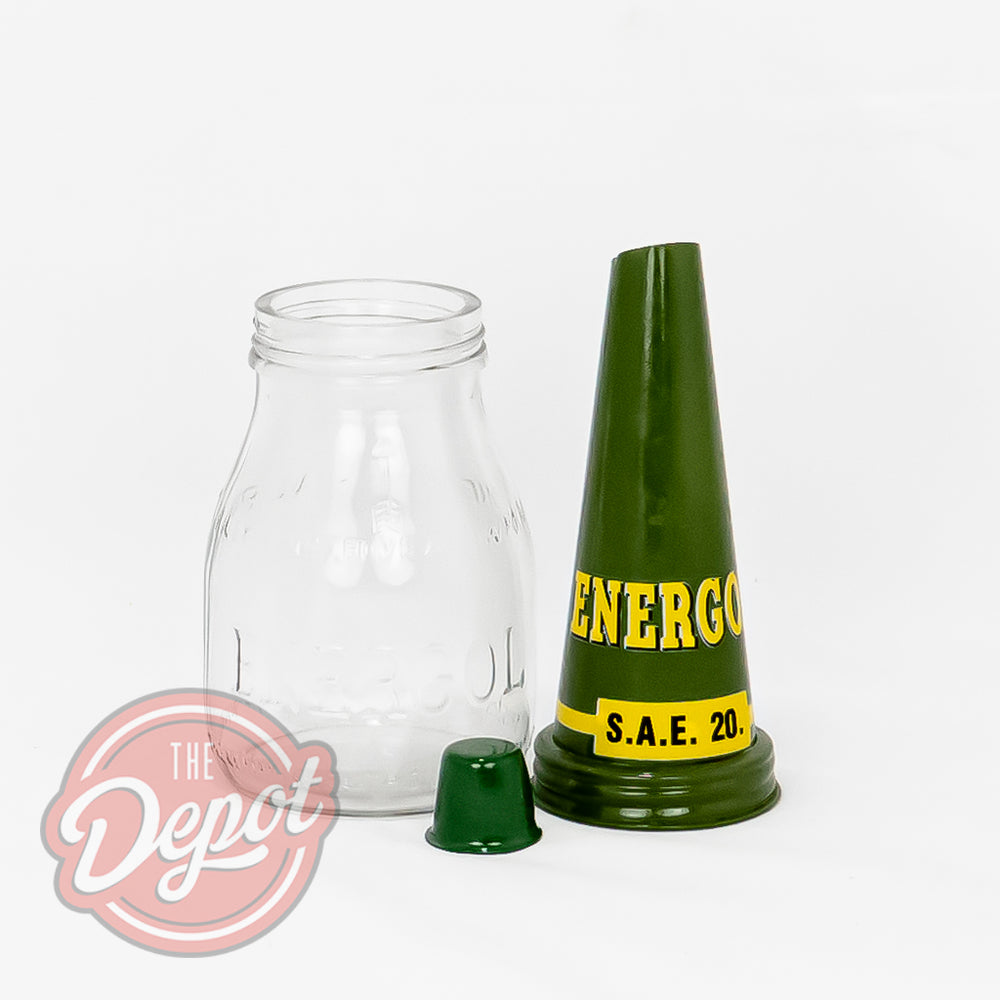 Reproduction Glass Oil Bottle - Energol Pint (Bottle only)