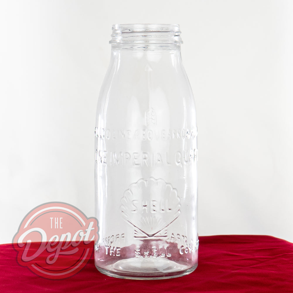 Reproduction Glass Oil Bottle - Shell Quart (Bottle only)