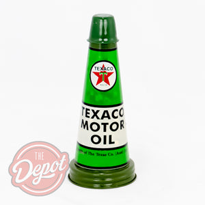 Reproduction Glass Oil Bottle - Texaco Quart (Green)