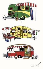 Retro Caravan Tea Towel