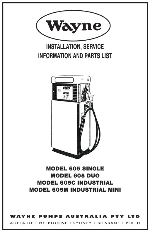 Wayne 605 Installation Guide & Parts List