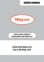Wayne AS70, AD70 & ASS70 Parts List