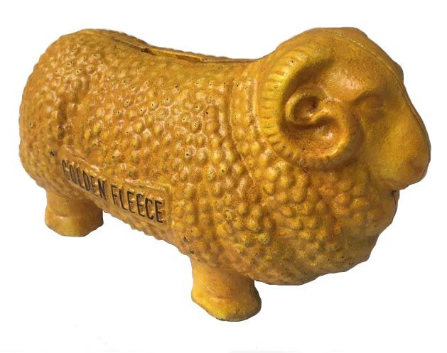 Cast Iron Golden Fleece Money Bank