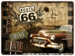 Tin Sign - Route 66 (Large)
