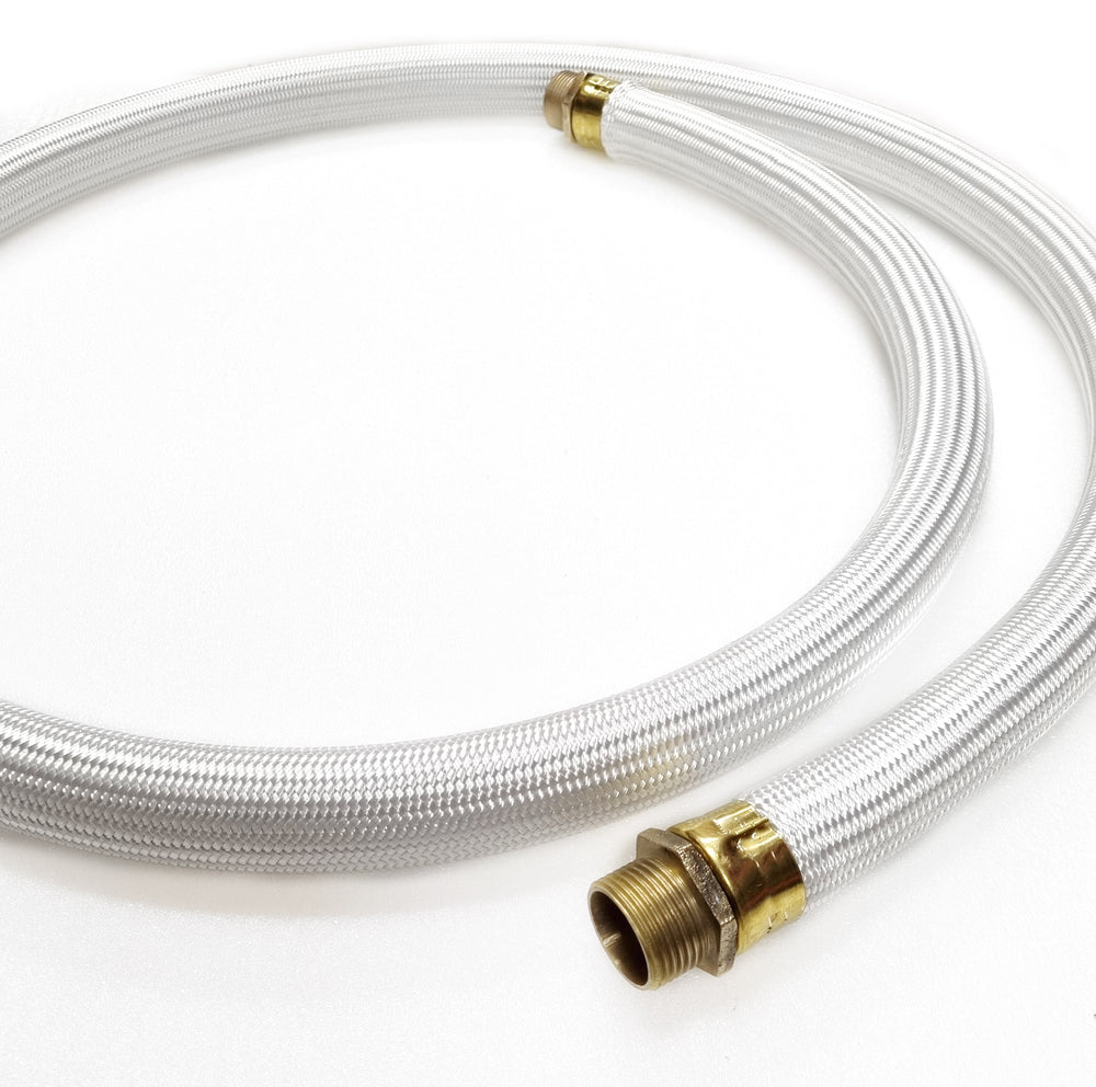 Cloth Pump Hose - 10' with Brass Fittings