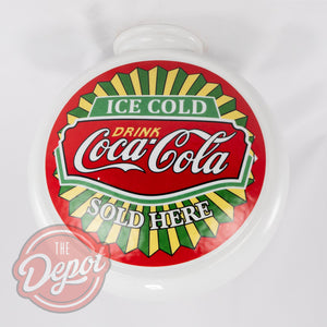 Bowser Globe (Opal Glass) - Coca Cola
