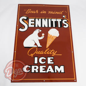 Retro Enamel Sign - Sennitt's Ice Cream