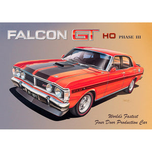 Tin Sign - 1971 Ford Falcon GT HO Phase III