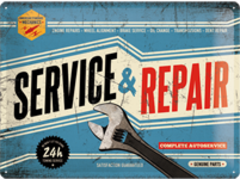 Tin Sign - Service & Repair (Large)