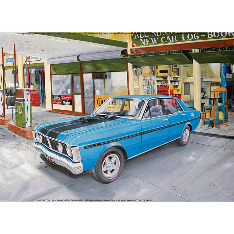 Tin Sign - Falcon GTHO Phase 3 at Garage (Heritage)