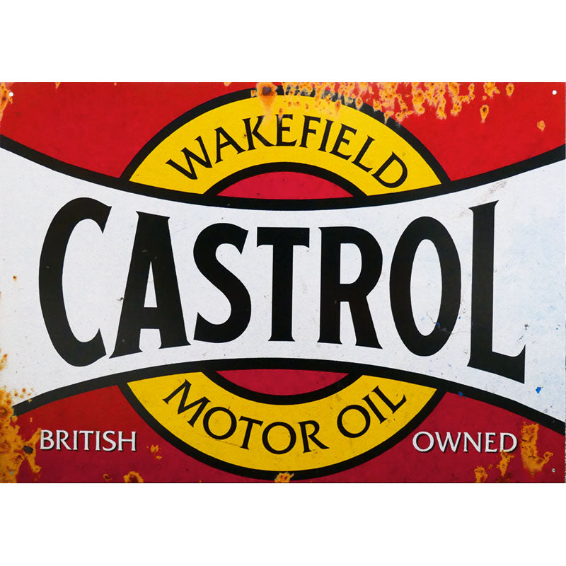 Tin Sign- Castrol Red (Heritage)