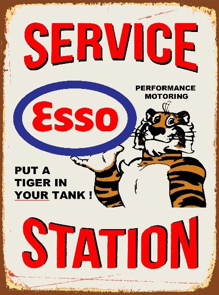 Tin Sign - Esso Service Station