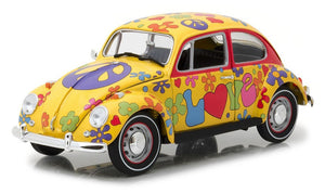 1967 VW Beetle in Hippie Yellow 1:18 Model