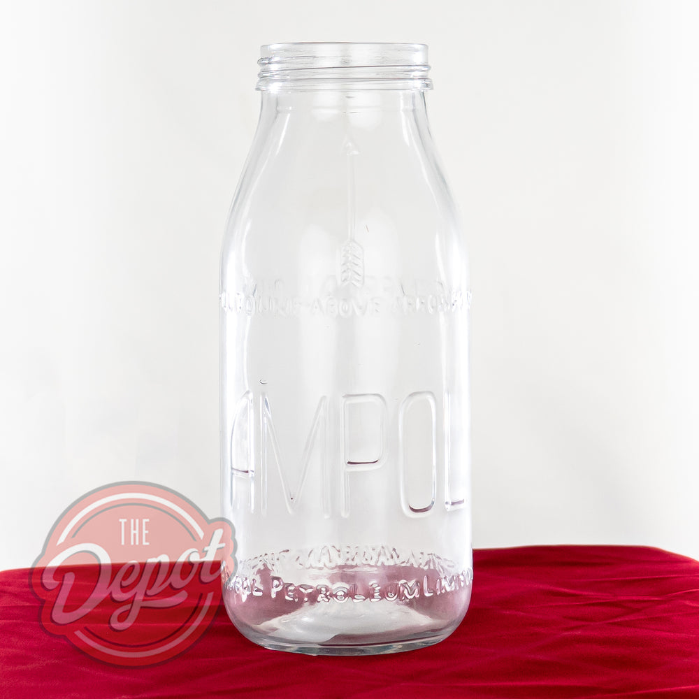Reproduction Glass Oil Bottle - Ampol Quart (Bottle only)