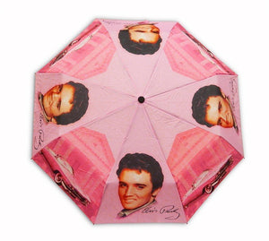 Elvis Compact Umbrella - Pink Cadillac