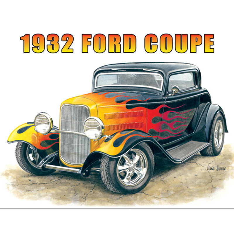Tin Sign - 1932 Hot Rod Ford Coupe