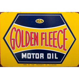 Tin Sign - Golden Fleece Hex (Rusted)