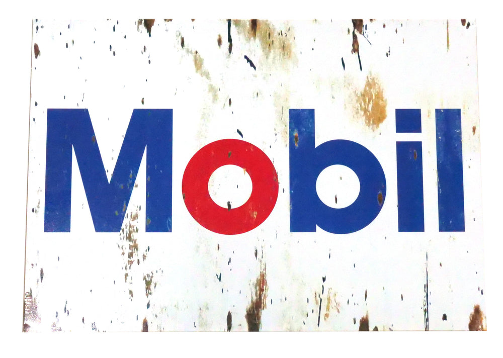 Tin Sign - Mobil (Rusted)