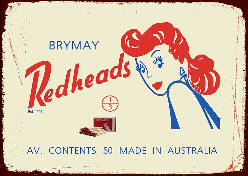 Tin Sign - Redheads