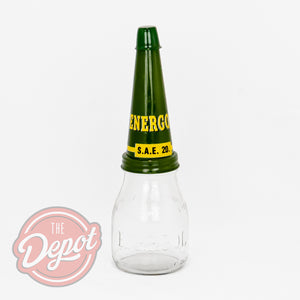 Reproduction Glass Oil Bottle - Energol Pint