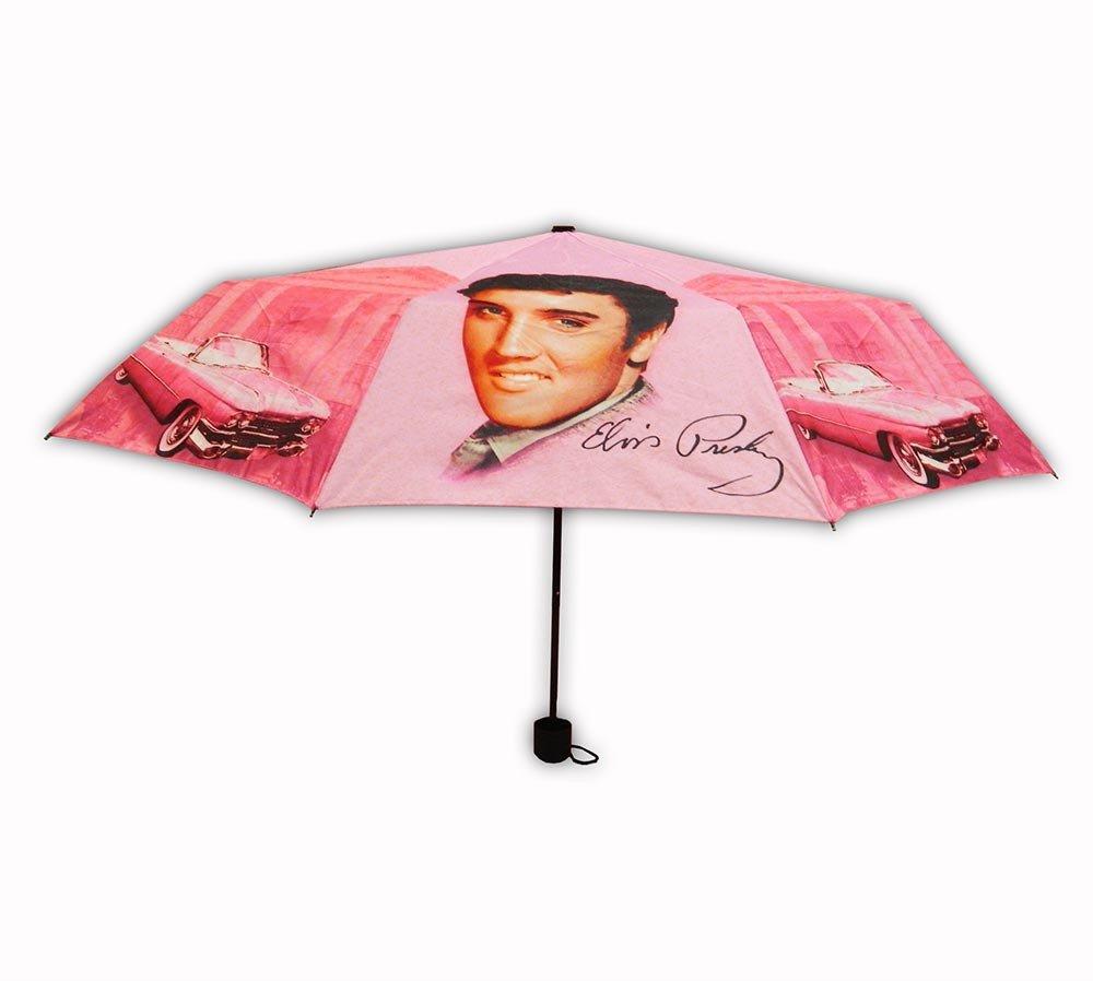 Elvis Compact Umbrella - Pink Cadillac