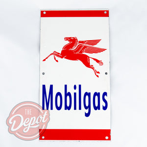 Enamel Sign - Mobilgas Red