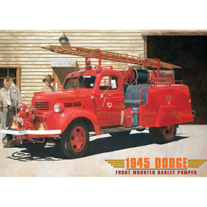 Tin Sign - 1945 Dodge Pumper Heritage Fire Truck