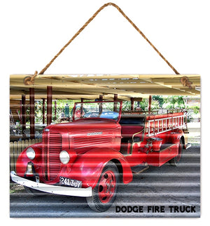 Tin Sign - Dodge Fire Truck