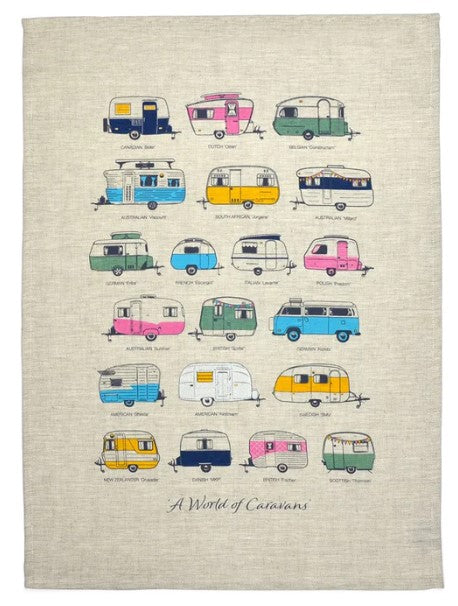 Tea Towel - A World of Caravans