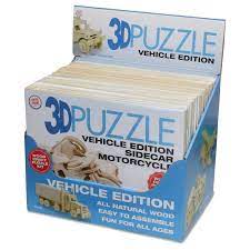 3D WOODEN VEHICLE PUZZLE (ASSORTED)